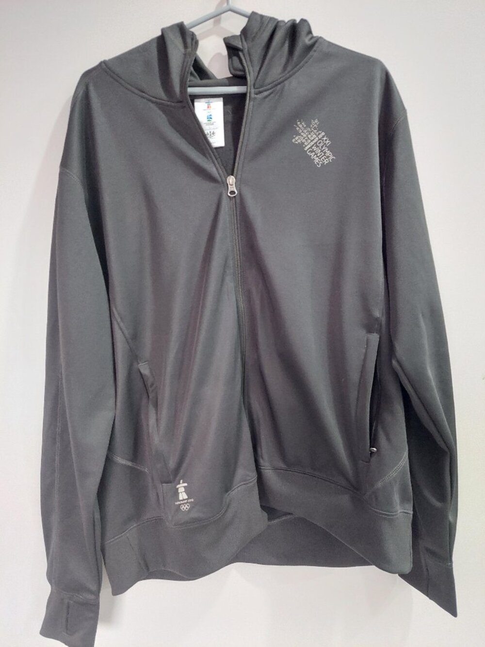 HBC Vancouver 2010 Winter Olympics Men's XL Gray Full-zip Hooded Athletic Jacket